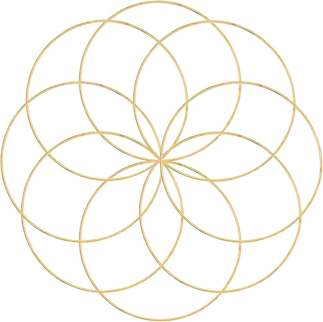8Pcs 10Inch Metal Crafts Hoops Wreath Macrame Creations Ring for DIY Crafts Dream Catchers, Floral Macrame Hoop for Wedding Decor, Wall Hanging Craft, Gold
